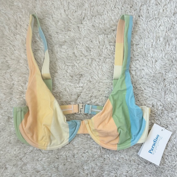 Poolside Paradiso Tulum Plunge Underwire Top - Rainbow (NWT) - Picture 13 of 15